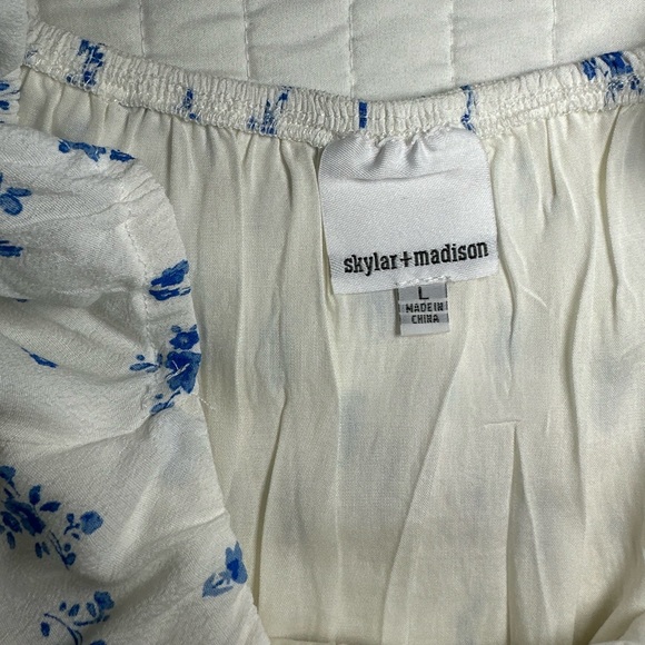 Skylar + Madison white floral smocked mini dress - Picture 8 of 11